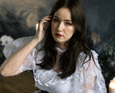 Woman with romantic wavy hair