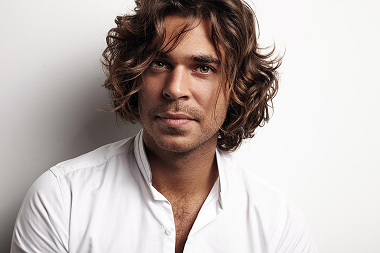 Man with stylish long hair