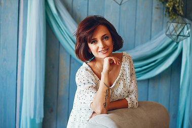 Woman with chic short hair