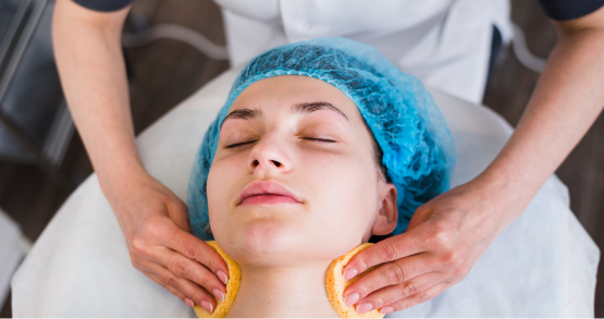 Woman enjoying hydrating facials in Banaswadi at a professional salon