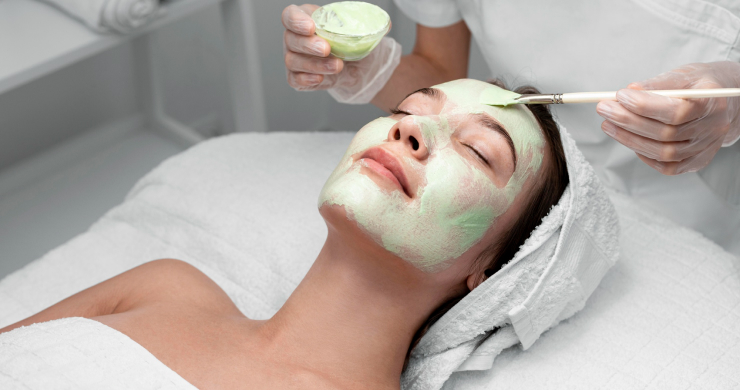 Skin care products used for facials in BTM Layout salon